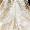 Anevous Tovaglia in pizzo ricamato, 75 x 300 cm, tessuto decorativo vintage, stile bohémien, per cucito, abito da sposa, decorazione da tavolo, feste, colore bianco
