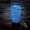 YTDZLTD Creativo 3D Dente Luce Notturna 16 Colori Mutevoli Telecomando USB Potere Toccare Cambiare Illusione Ottica Lampada LED Lampada da Tavolo Bambini Compleanno Natale Regalo