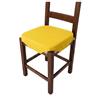 SalGiu Cuscini Sedie (set da 6) Con Alette 4 Lacci Imbottito Tinta Unita 40x40 (Giallo)