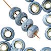 Blausky 20 pezzi 15mm Perline rotonde in ceramica, perline pony in ceramica sfuse con foro grande da 6mm per infilare perline in porcellana perline colorate fai da te per gioielli, bracciali