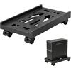 Aicharynic Supporto PC: supporto per computer con quattro ruote, supporto universale per CPU regolabile, supporto per computer, supporto per CPU per computer desktop, per ufficio, studio, camera da letto