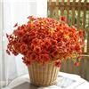 LEIMEND Fiori Autunnali Artificiali Arancioni Mazzi di Bouquet Fiori | Finti Adatti per Il Giorno Del Ringraziamento Halloween Giardini Decorazioni da Tavola (36 CM) 12 Pezzi