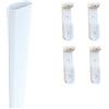 Perin Tubo Appendiabiti Ovale 15x30-2 Metri Con 4 Supporti Laterali In Tinta (Bianco)
