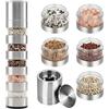 Hitopin Mini set di spezie 5 in 1,Set di macinaspezie,set di mini macina spezie,Set di spezie da viaggio 5 in 1,set di min macina spezie,per viaggi, casa, cucina, cucina, bistecca, barbecue