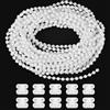 HOTUT 6 Metri Catena Tenda a Rullo con Connettori Catena da 10 Pezzi, Corda per con Perline per Tenda, Accessori Palline per Tende Verticale per Tende a Rullo, Bianco