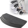 Hoowarm Set di 15/10/5/2 Copertura Antiscivolo per Scale, 60x24cm Tappetini per Scale a Chiocciola Semicircolare Adesivi Passatoie per Gradini Lavabile per Interne Marmo legno Scale(A3,60x24cm(15pcs))