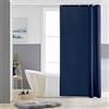 Furlinic Tende Doccia Anti-Muffa Tessuto in Poliestere, Blu Navy Tende Doccia Angolare Impermeabile &Lavabile,Tenda Vasca da Bagno con 6 Ganci Tenda doccia 80x180cm.