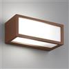 Dopa Applique da Parete Esterno Attacco E27 Design Rettangolare in Alluminio 3 Fasci di Luce Diffusa Lampada da Muro per Interno Balcone Terrazzo IP65 (Marrone Corten)