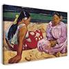 Printed Paintings Stampa su Tela (100x70cm): Paul Gauguin - Donne tahitiane (o Donne di Tahiti) s