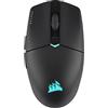 Corsair KATAR ELITE WIRELESS Mouse Gaming - Peso Piuma, Sensore Ottico MARKSMAN 26.000 DPI, Inferiore a 1 ms Connessione SLIPSTREAM WIRELESS, Batteria Ricaricabile fino a 110 Ore di Autonomia - Nero
