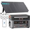 Sxtpikc Powermax 3600W Centrale Elettrica Portatile(Picco 7200W) Con 2x400W Pannello, 2016Wh Solare Generatore LiFePO4 Batteria Controllo APP Portable Power Station per Campeggio Camper Casa