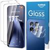 Natbok 2+2 Pezzi Vetro Temperato per Xiaomi Mi 15T Pro/Xiaomi 17T Pro 5G, Pellicola Prottetiva con Pellicola Fotocamera Anti Graffio Durezza 9H Senza Bolle Anti-Impronte Film per Xiaomi Mi 17 T Pro