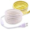 pcning Striscia LED 220V Luce Naturale 3 Metri 4000K Strip Lights per Interni Esterno, AC 220 Volt 5730 120 leds/m IP67 Impermeabile con Spina (Bianco, 3)
