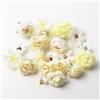 WJWINER 1 Package Fiori Artificiali, Fiori Artificiali di Seta Simulati, Fiori Finti per Decorazioni, Adatto per L'artigianato fai da te, Decorazioni Murali, Decorazione Esterna(Bianco)