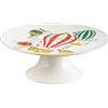 Baroni Home Alzatina Tavola in Porcellana Decorata, Fantasia Mongolfiere, Accessori colazione, Alzata per dolci 20x20x8 cm