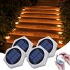 YiLaie Segnapasso 20 Leds Esterno Solare, 10cm Luci Esagonali da Giardino con Adesivo Luce 360°, Faretti Solari a Pavimento IP68 Calpestabili per Viale, Camminamento, Scale, Bianco Caldo (4 Pezzi)