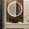 Simusi Specchio Bagno Rotondo 60cm con Luce LED Bluetooth, 3 Colori Luce