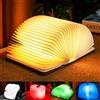 TRUMPETS Lampada Libro Led Pieghevole in Legno Mood Lights, Luci notturne 2500mAh Ricarica USB-C, Idea Regalo Originale Compleanno e Natale (12cm | RGB)