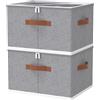 OUTBROS 2 Set Scatole Portaoggetti, Scatole Pieghevole, 50x40x30 cm, Grigio