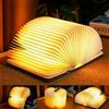 TRUMPETS Lampada Libro LED Pieghevole in Legno Ricaricabile