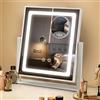 Azyvum Specchio Trucco Hollywood con Luci 3 Colori Dimmerabili, Lente D'ingrandimento 10X, LED Touch Screen, Regolabile a 360 Gradi