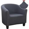 Jaotto Copripoltrona 1 Posto Elasticizato,Fodere Copripoltrona Universale,Copripoltrona da Cocktail Chesterfield Rimovibile Lavabile Antiscivolo per Bancone Soggiorno Tullsta (Grigio,1 Pezzo)