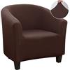 Jaotto Copripoltrona 1 Posto Elasticizato,Fodere Copripoltrona Universale,Copripoltrona da Cocktail Chesterfield Rimovibile Lavabile Antiscivolo per Bancone Soggiorno Tullsta (Marrone,1 Pezzo)