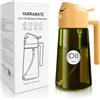 YARRAMATE Spruzzino Olio in Vetro Luce Blocco Scuro Verde per Friggitrice Aria 2 in 1, 470 ml Dosatore d'Oliva Bottiglia e Oliera Spray da Cucina, Nebulizzatore per Alimenti (Arancione)
