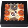 Gcardist Auto-pop Up Nero 20,3x20,3x6,4cm 12Pz Scatola per biscotti con finestra per pasticceria, macaron, panetteria, confezione (8x8x2,5 pollici)