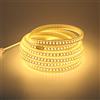 pcning Strisce LED SMD 5730 120 LED/M 220v (6M Bianco Caldo) 3000k IP67 Impermeabile Nessun Adesivo Con Spina e clip di montaggio (Bianco Caldo, 6)
