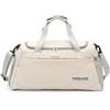 HOMHOLDON Borsone sportivo con scomparto per scarpe e tasca bagnata,borsa da palestra per donna e uomo,borsa da trasporto Borsa da viaggio impermeabile per il fine settimana (Bianco)