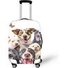 LNXSESN Cprivaligia Cane Beige Farfalla Coprivaligia Media Elastica Copri Valigia Media Lavabile Anti-Graffio Copertur Copertura Valigia con Cerniera Copri Trolley Riusabile Luggage Cover Per 22-25 Pollici