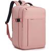 KONO Zaino da Viaggio 45x36x20 per easyJet, 32L Bagaglio a Mano, Rosa