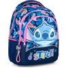CERDÁ LIFE'S LITTLE MOMENTS Zaino Ovetto Triplo Stitch Cerdà | Licenza Ufficiale Disney | 19L | Scuola Elementari e Medie | Blu Fantasia Hawaiiana con Patch Peluche e Schienale Rinforzato