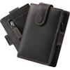 Will Fire WillFire® MagFlap Smart Wallet | Portafoglio Uomo | Portachiavi extra | Porta carte in vera pelle per 10-12 carte | Protetto RFID | Chiusura magnetica | Con confezione regalo