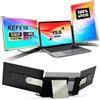 KEFEYA Monitor Portatile 15.6 120% sRGB FHD 1080P Schermo Portatile Adatto a Tutte le Dimensioni di Laptop Triplo Monitor per Laptop con Type-C USB HDMI Plug And Play Per Wins/Mac/Chrome