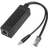 REVODATA Splitter PoE Con Uscita PoE E Uscita DC 5V, Uscita DC 5V 3A + PoE 48V Potenza Totale 30W, IEEE 802.3af/at, 10/100Mbps Per Telecamere IP, Access Point Wireless (PD3008C)