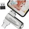 WIGONT Chiavetta USB 128GB, 3 in 1 Chiavetta per Salvare più Foto e Video. | Chiavetta di memoria per i0S/Android/PC, con adattatore USB separato