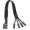RKJRTK Cavo di prolunga per scheda madre, pannello madre, cavo di prolunga per cavo di alimentazione, alimentazione a LED reset pc, presa F su 2 pin Power Reset
