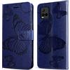 DENDICO Cover per Vivo Y21S / Vivo Y21 / Vivo Y33S, Portafoglio Custodia in PU Pelle per Vivo Y21S / Vivo Y21 / Vivo Y33S, Antiurto Cover a Libro con Slot per Carte, Blu