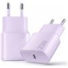 TYW Caricatore USB C, 2 Pack 25W Presa USB C per iPhone 17/16/15/14/13(Viola)