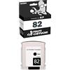 Pulpo Cartucho Cartuccia di inchiostro generica di ricambio per HP 82 / CH565A Nero - Compatibile con stampanti HP Designjet 111 / Designjet 510