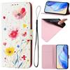 Rnrieyta Miagon Colorato Portafoglio Cover per Samsung Galaxy A30S/A50,Custodia Farfalla Animale Fiore Pelle PU Flip Portafogli Protezione Completa Slot per Scheda Funzione di Supporto