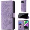 CaseGla Cover per iPhone 15 6,1 Pollici, Viola | Blocco RFID, Portafoglio Pelle PU, Flip Libro, Porta Carte, Magnetica Libretto, Antiurto Protezione Completa