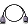 HuaLiSiJi Prolunga USB C 3.2 gen 2 Assistenza 20Gbps Video 4K 60Hz Cavo Prolunga USB C Maschio Femmina 240W 24V 5A Type C Extension per Telefoni Cellulari, Tablet (Testa Dritta, 1 m)