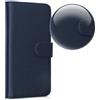 generale compatibile per LG K30 (2019) / X2 (2019) Copertura CUSTODIA cover STAND FLIP libro GEL silicone tpu protezione eco pelle portafoglio porta carte Blu
