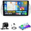 Motorsi 4GB+64GB Carplay Autoradio per Fiat 500 2007-2015 con Android Auto, Android Bluetooth Car Stereo Schermo con GPS WiFi RDS/FM Radio SWC EQ USB Mirror Link Canbus + Telecamera Posteriore