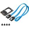 ELFJMZP Adattatore da mSATA a SATA 3.0, scheda convertitore SSD con cavo SATA e viti da 40 cm, scheda PCB nera