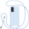 Jrkvniv Cover con Cordino per Huawei P30 Pro,Blu | Custodia con Laccio Collana Tracolla Collo Silicone Antiurto TPU Opaca Protettiva Case per Huawei P30 Pro 6.47