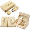 RXFSP Personalizzare Personalizzato Laser Incisione In Legno Solido USB Flash Drive USB Box Wedding Photo Memory Storage Disk, cerimonia di nozze, Personalizzazione aziendale, Regalo personale